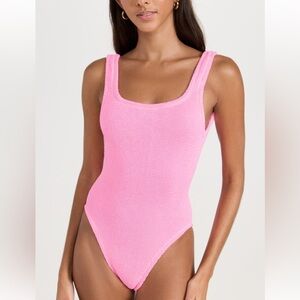 HUNZA G Sqaure Neck One Piece